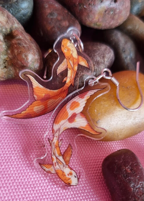 Earrings (Koi Pictured)